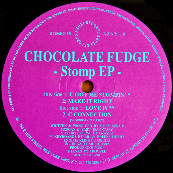 Chocolate Fudge - Stomp EP | Azuli Records (AZNY 10) - main