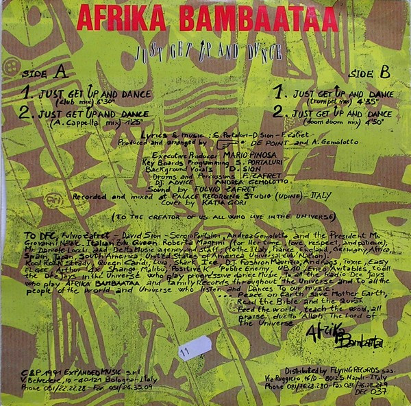Afrika Bambaataa - Just Get Up And Dance | DFC (DFC 037) - 2