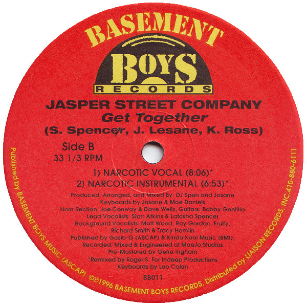 DJ Spen Presents Jasper Street Company - Get Together | Basement Boys Records (BB011) - 3 DJ Spen Presents Jasper Street Company - Get Together | Basement Boys Records (BB011) - 3