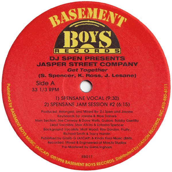 DJ Spen Presents Jasper Street Company - Get Together | Basement Boys Records (BB011) - 2 DJ Spen Presents Jasper Street Company - Get Together | Basement Boys Records (BB011) - 2