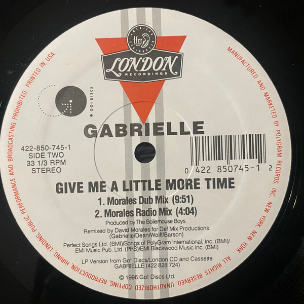 Gabrielle - Give Me A Little More Time | FFRR (422 850 745-1) - 3