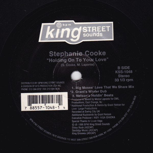 Stephanie Cooke - Holding On To Your Love | BPM King Street Sounds (KSS 1048) - 3