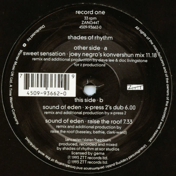 Sound Of Eden • Sweet Sensation (Remixes by Joey Negro • X-Press 2 • Raise The Roof)