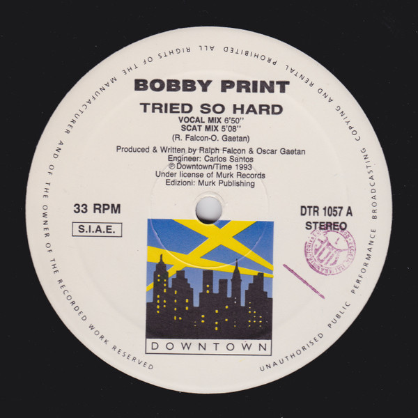 Bobby Print - Tried So Hard | Downtown (DTR 1057) - 3