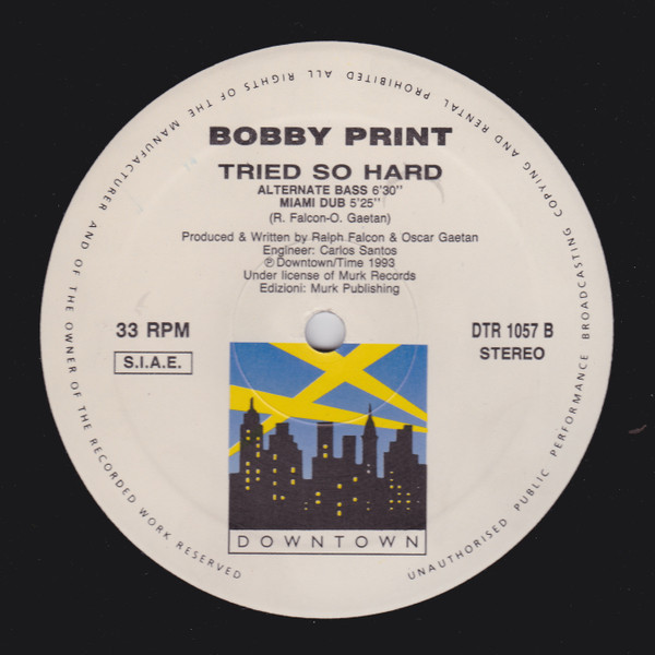 Bobby Print - Tried So Hard | Downtown (DTR 1057) - 4