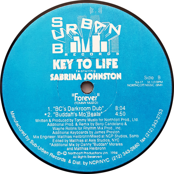 Key To Life Featuring Sabrina Johnston - Forever | Sub-Urban (SU-17) - 3