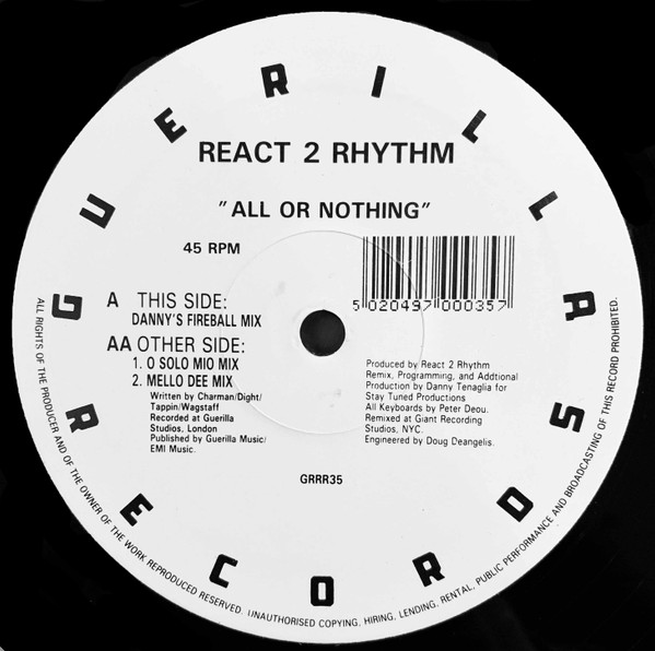 React 2 Rhythm - All Or Nothing | Guerilla (GRRR35)