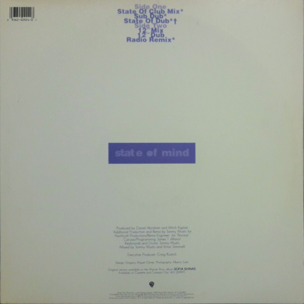 Sofia Shinas - State Of Mind | Warner Bros. Records (0-40924) - 2