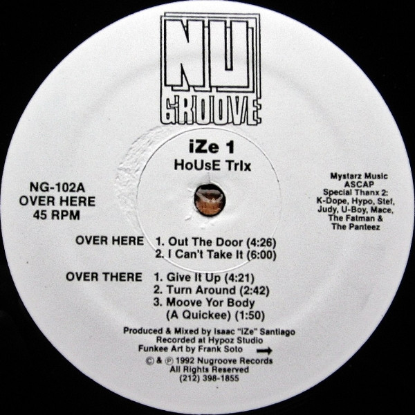 Ize 1 - HoUsE Trix | Nu Groove Records (NG-102) - main