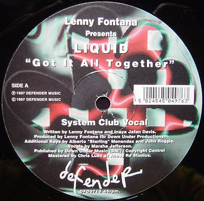 Lenny Fontana Presents Liquid - Got It All Together | Defender Music (DFD9718)
