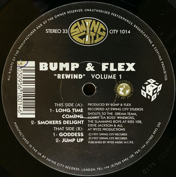 Bump & Flex - Rewind EP | Swing City Records (CITY 1014) - main