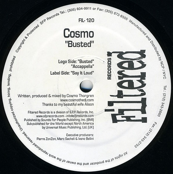 Cosmo - Busted | Filtered Records (FIL-120)