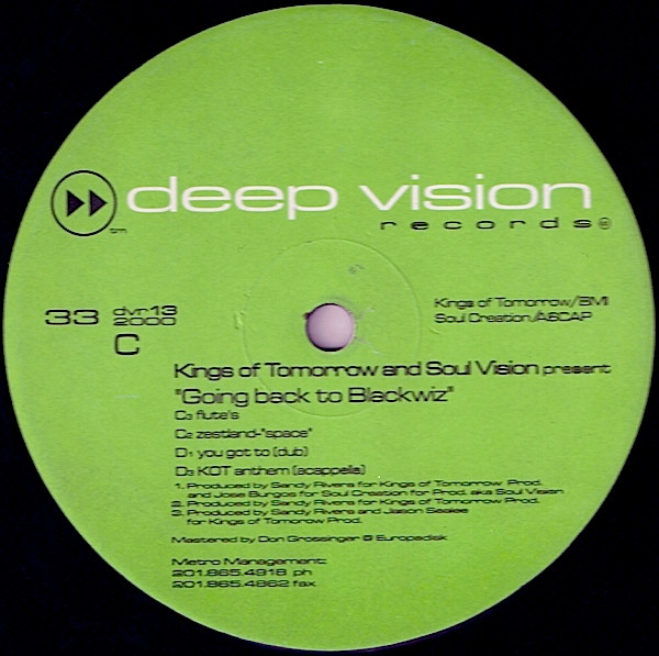 Kings Of Tomorrow And Soul Vision - Going Back To Blackwiz | Deep Vision Records (DVR 013) - 3 Kings Of Tomorrow And Soul Vision - Going Back To Blackwiz | Deep Vision Records (DVR 013) - 3