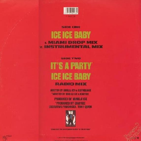 Vanilla Ice - Ice Ice Baby | SBK Records (14 2041166) - 2