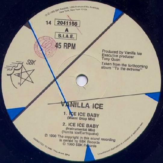 Vanilla Ice - Ice Ice Baby | SBK Records (14 2041166) - 3