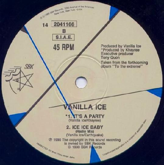 Vanilla Ice - Ice Ice Baby | SBK Records (14 2041166) - 4