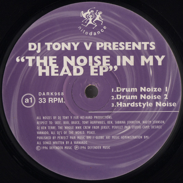 DJ Tony V - The Noise In My Head EP | Nitedance Records (DARK968) - main DJ Tony V - The Noise In My Head EP | Nitedance Records (DARK968) - main