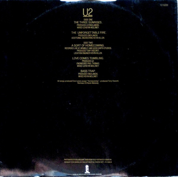 U2 - The Unforgettable Fire | Island Records (12 IS 220) - 2 U2 - The Unforgettable Fire | Island Records (12 IS 220) - 2