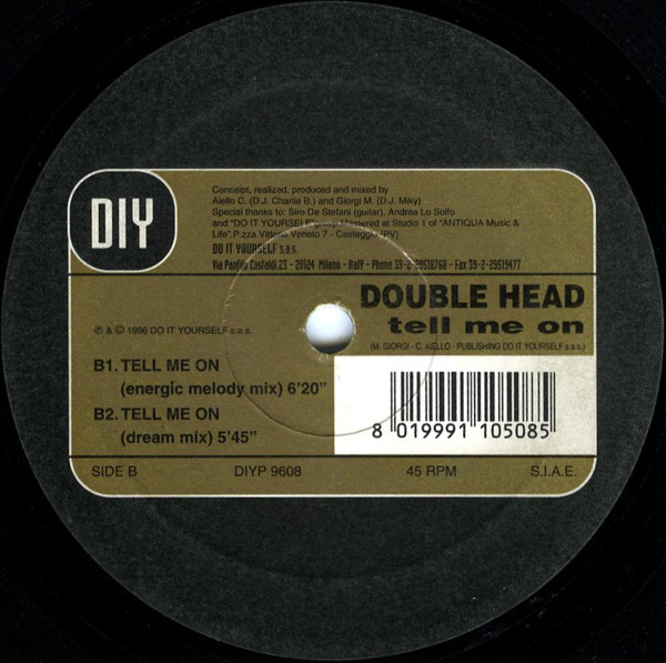 Double Head - Giù La Testa / Tell Me On | Do It Yourself Entertainment (DIYP 9608) - 3 Double Head - Giù La Testa / Tell Me On | Do It Yourself Entertainment (DIYP 9608) - 3