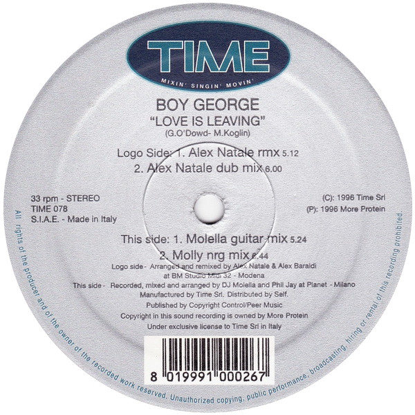 Boy George - Love Is Leaving | TIME (TIME 078) - 3