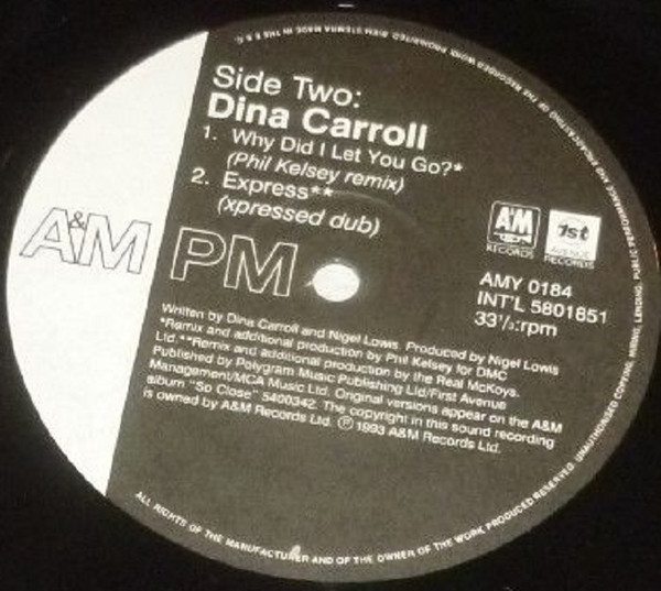 Dina Carroll - This Time | A&M PM (AMY 0184) - 2