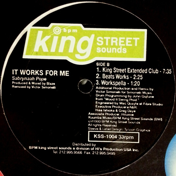 It Works For Me (Victor Simonelli Remixes)