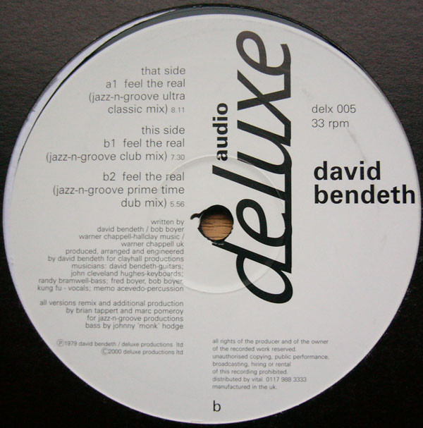 David Bendeth - Feel The Real | Audio Deluxe (delx 005) - main