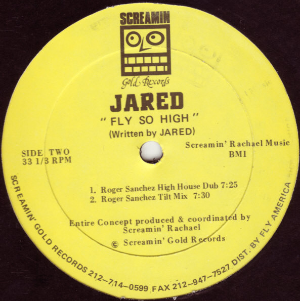 Jared - Fly So High | Screamin' Gold Records (SG-300) - 2