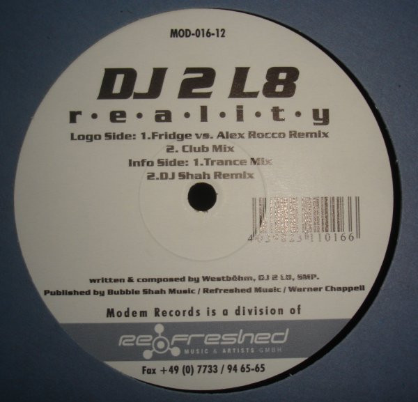 DJ 2 L8 - Reality | Modem Records (MOD-016-12) - 2