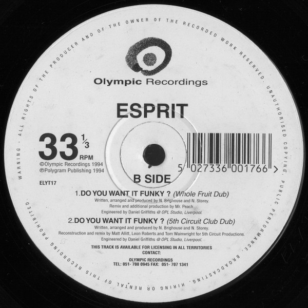 Esprit - Do You Want It Funky | Olympic Recordings (ELYT17) - 2 Esprit - Do You Want It Funky | Olympic Recordings (ELYT17) - 2