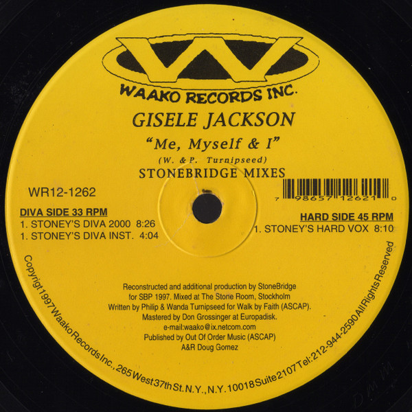 Gisele Jackson - Me, Myself And I (Stonebridge Mixes) | Waako Records (WR12-1262)