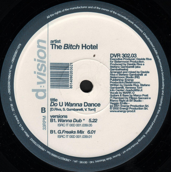 The Bitch Hotel - Do U Wanna Dance | D:vision Records (DVR 302.03) - 3 The Bitch Hotel - Do U Wanna Dance | D:vision Records (DVR 302.03) - 3