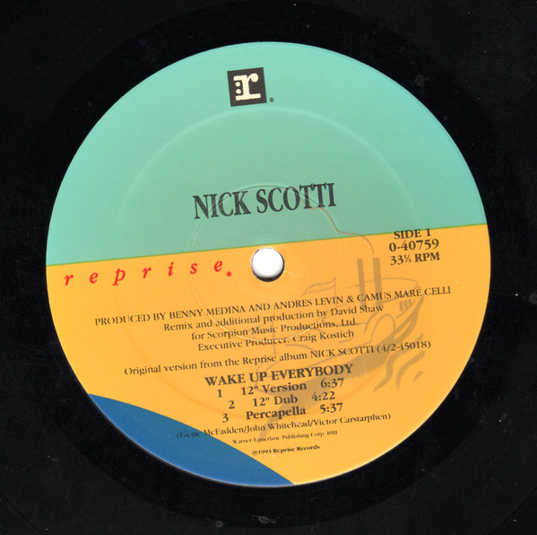 Nick Scotti - Wake Up Everybody | Reprise Records (0-40759) - 3 Nick Scotti - Wake Up Everybody | Reprise Records (0-40759) - 3