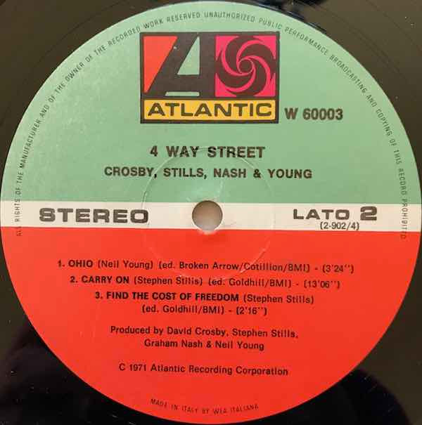 Crosby, Stills, Nash & Young - 4 Way Street | Atlantic (W 60003) - 6 Crosby, Stills, Nash & Young - 4 Way Street | Atlantic (W 60003) - 6