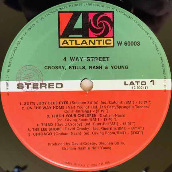 Crosby, Stills, Nash & Young - 4 Way Street | Atlantic (W 60003) - 3 Crosby, Stills, Nash & Young - 4 Way Street | Atlantic (W 60003) - 3