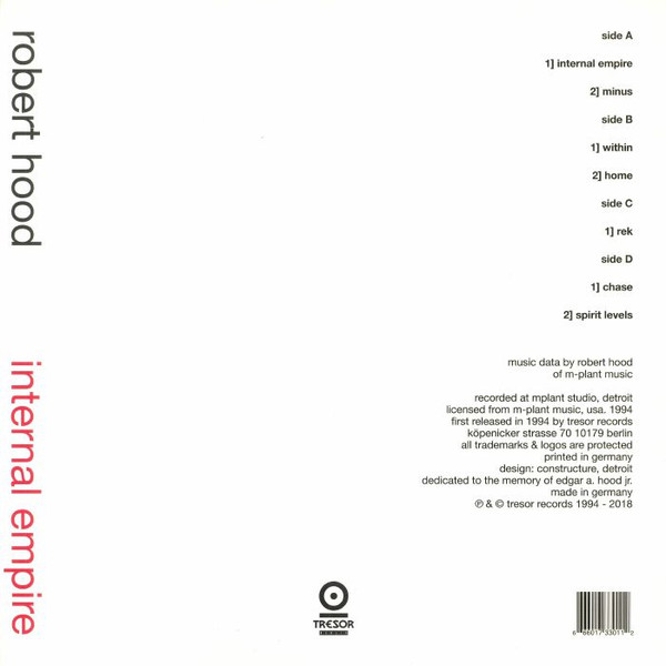 Robert Hood - Internal Empire | Tresor (TRESOR 27LP) - 2 Robert Hood - Internal Empire | Tresor (TRESOR 27LP) - 2