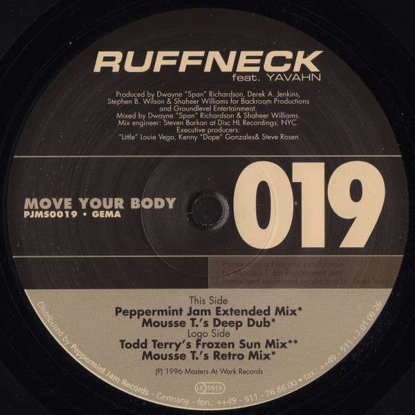 Ruffneck Feat. Yavahn - Move Your Body | Peppermint Jam (PJMS0019)