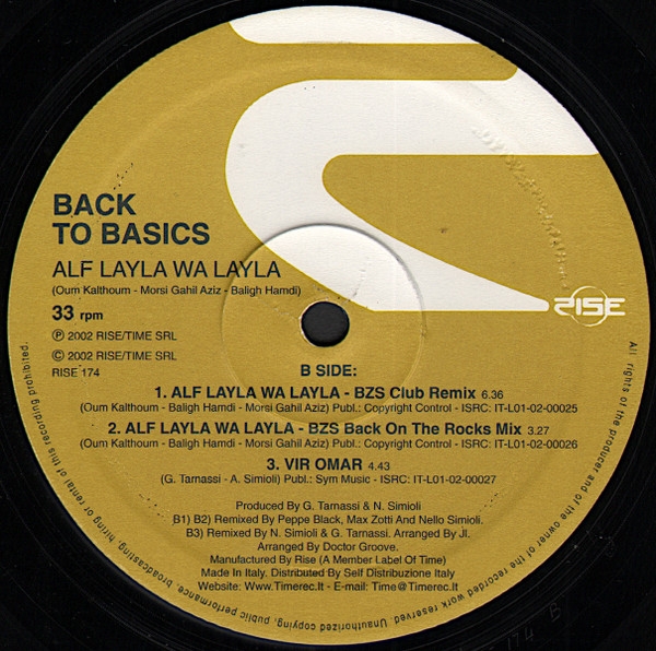 Back To Basics - Alf Layla Wa Layla | Rise (RISE 174) - 4