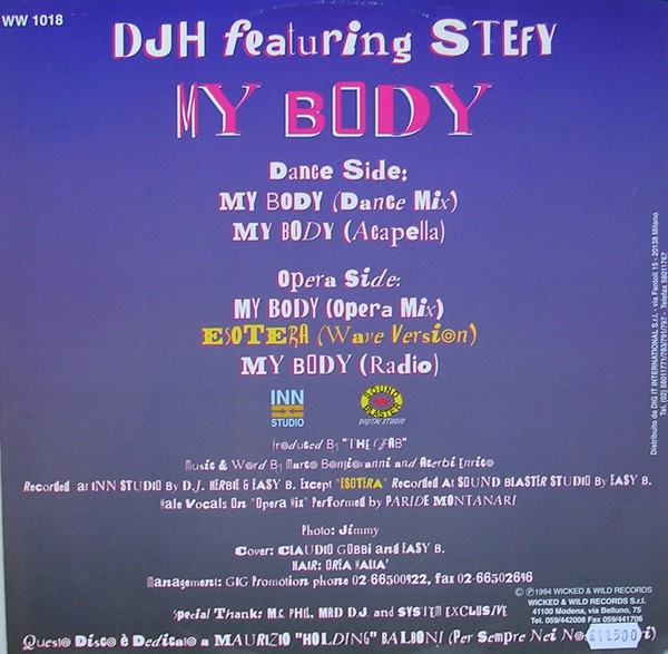 DJ H. Feat. Stefy - My Body | Wicked & Wild Records (WW 1018) - 2