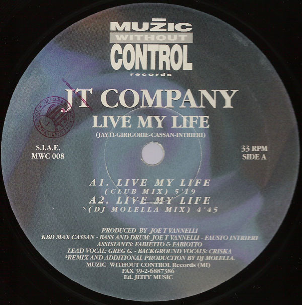 JT Company - Live My Life | Muzic Without Control Records (MWC 008) - 3