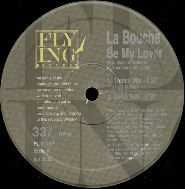 La Bouche - Be My Lover | Flying Records (FLY 187) - 4 La Bouche - Be My Lover | Flying Records (FLY 187) - 4