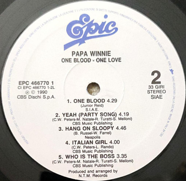 Papa Winnie - One Blood One Love | Epic (EPC 466770) - 4
