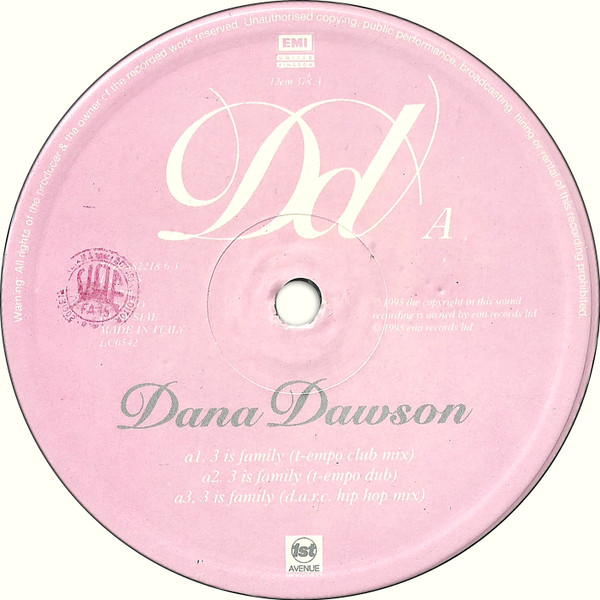 Dana Dawson - 3 Is Family | EMI United Kingdom (7243 8 82218 6 3) - 3