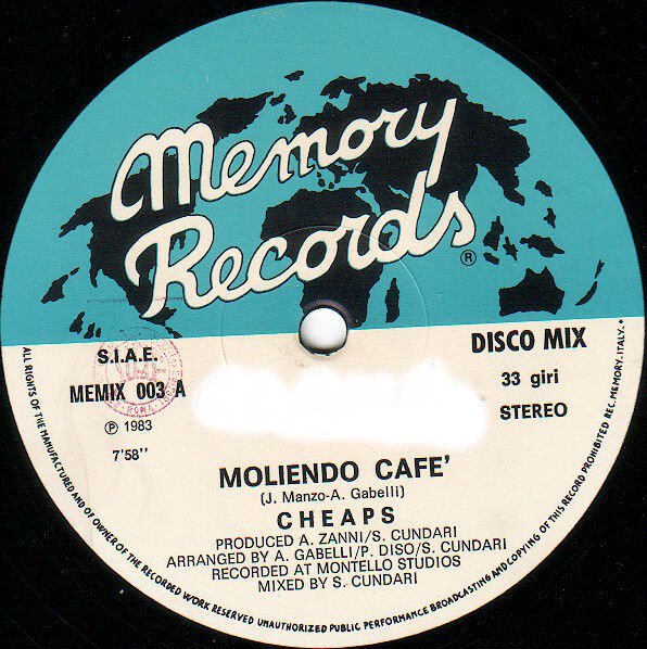 Cheaps - Moliendo Café | Memory Records (MEMIX 003) - main