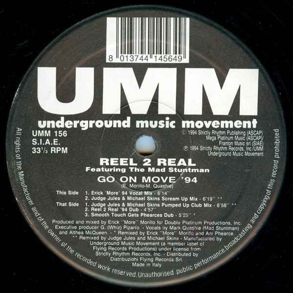 Reel 2 Real Featuring The Mad Stuntman - Go On Move '94 | UMM (UMM 156) Reel 2 Real Featuring The Mad Stuntman - Go On Move '94 | UMM (UMM 156)