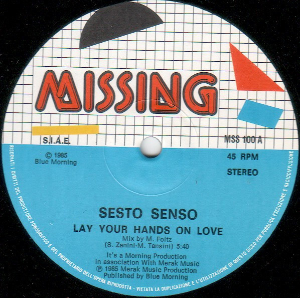Sesto Senso - Lay Your Hands On Love | Missing (MSS 100) - 2