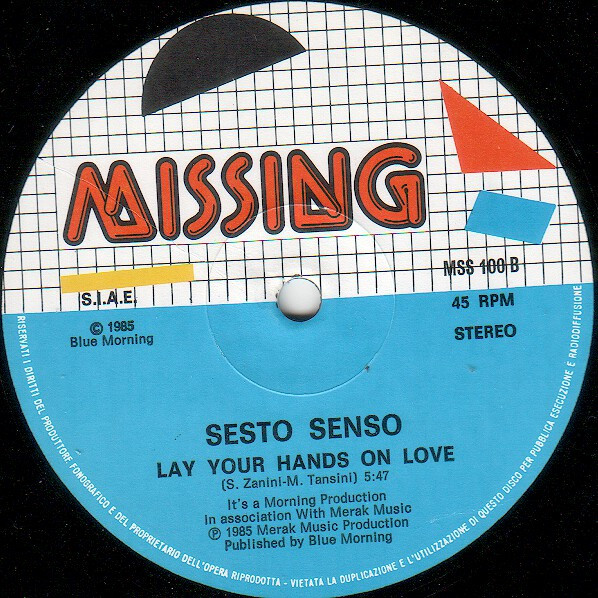 Sesto Senso - Lay Your Hands On Love | Missing (MSS 100) - 3