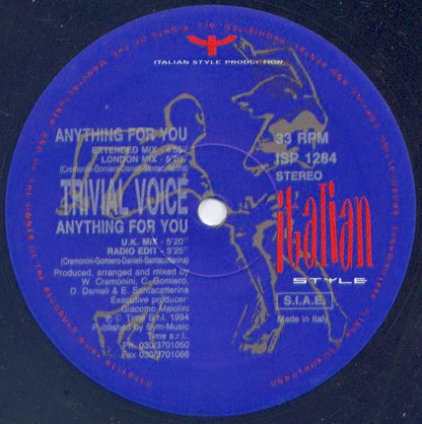 Trivial Voice - Anything For You | Italian Style Production (ISP 1284)