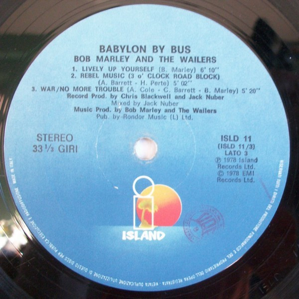 Bob Marley & The Wailers - Babylon By Bus | Island Records (ISLD 11) - 3