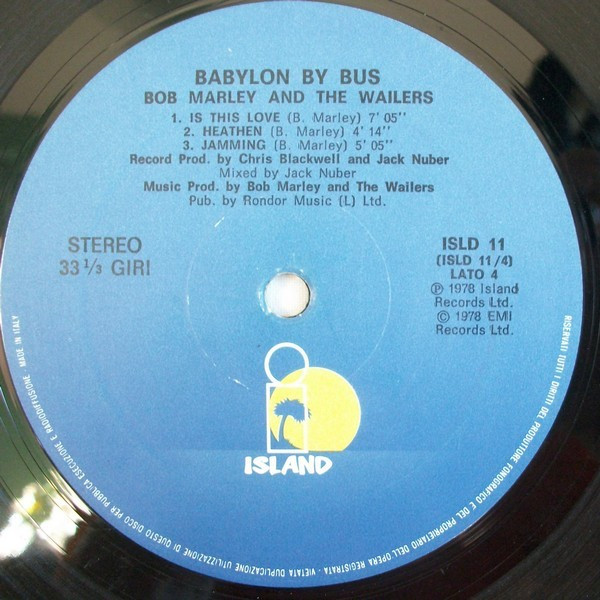 Bob Marley & The Wailers - Babylon By Bus | Island Records (ISLD 11) - 4